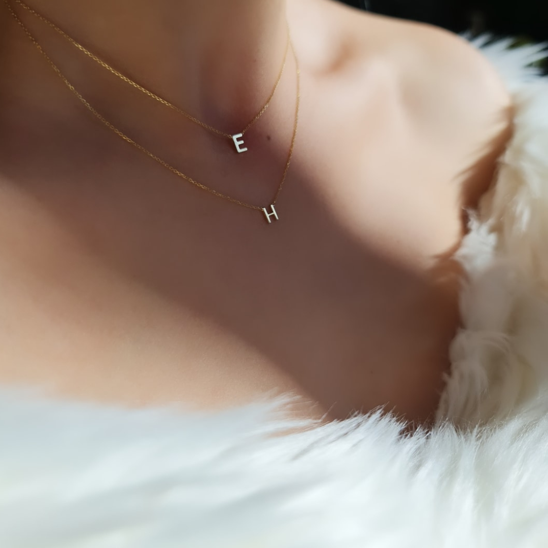 9ct Yellow Gold Necklace with Initial Z 38+5cm