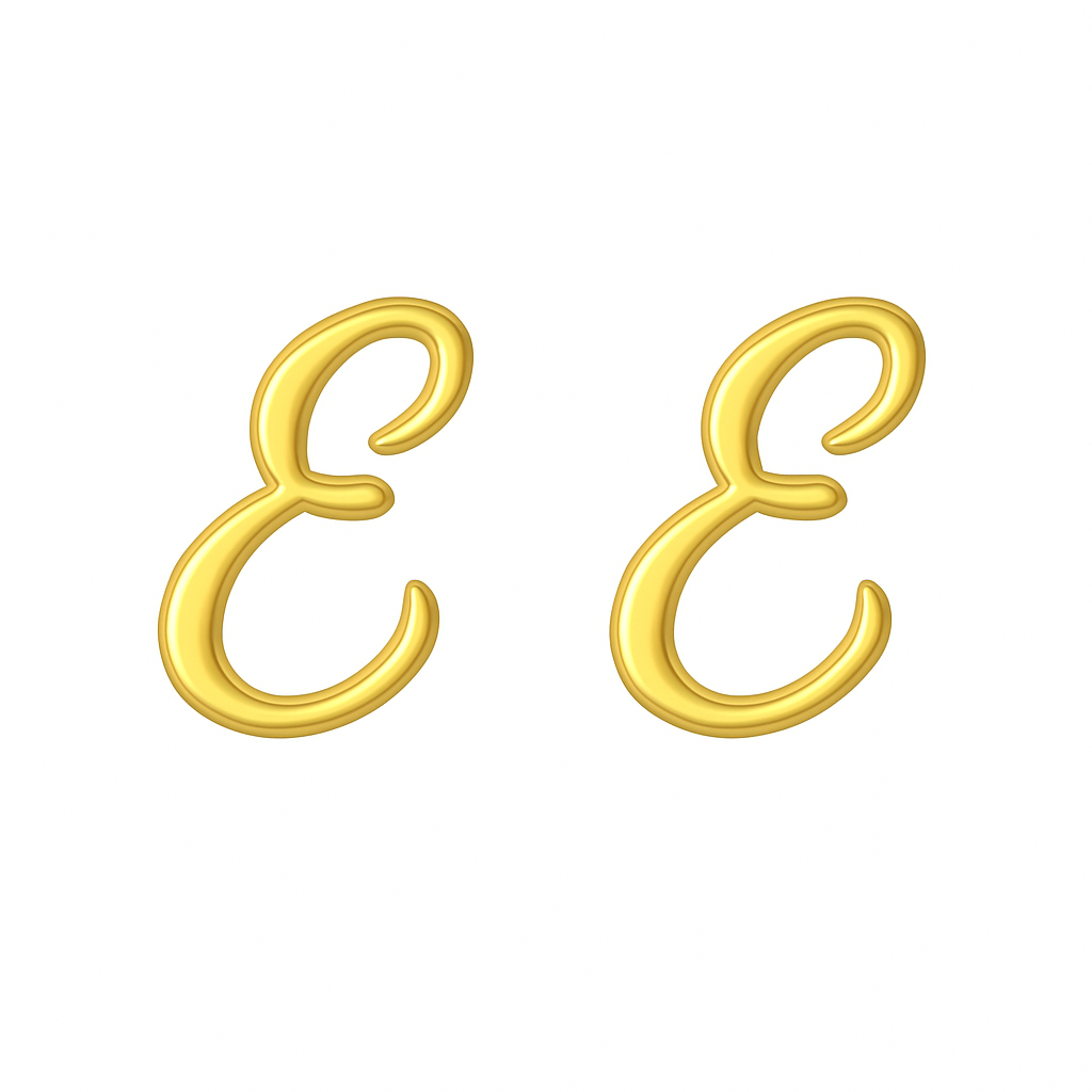 9K FANCY MINI INITIAL STUD E/R