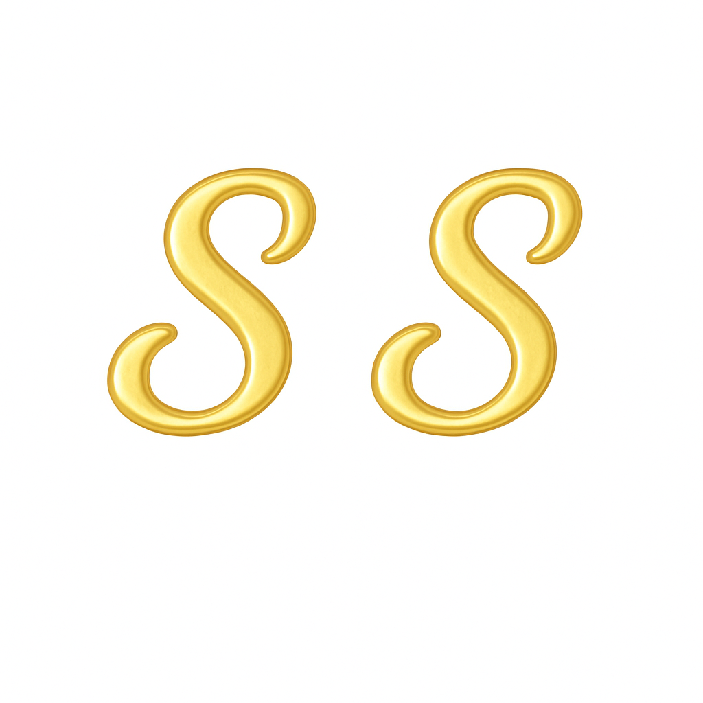 9K FANCY MINI INITIAL STUD E/R
