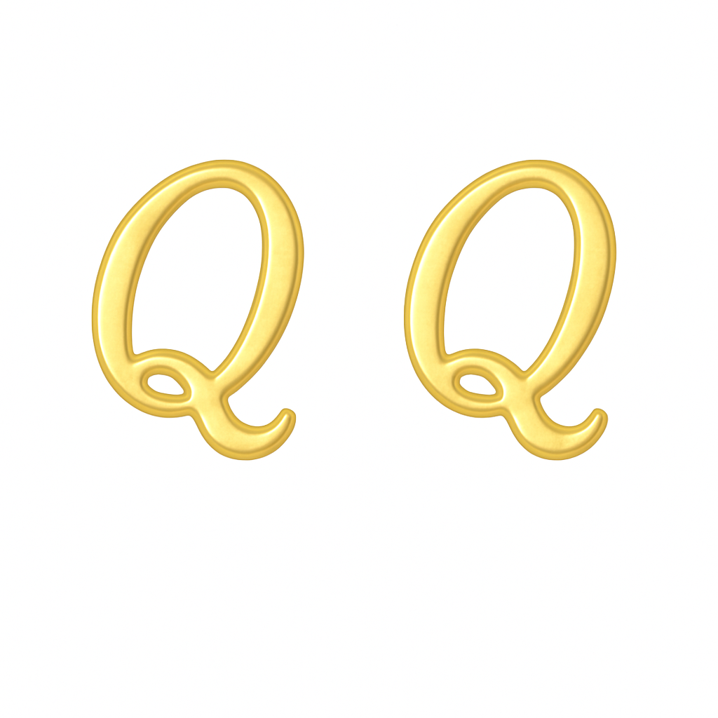 9K FANCY MINI INITIAL STUD E/R